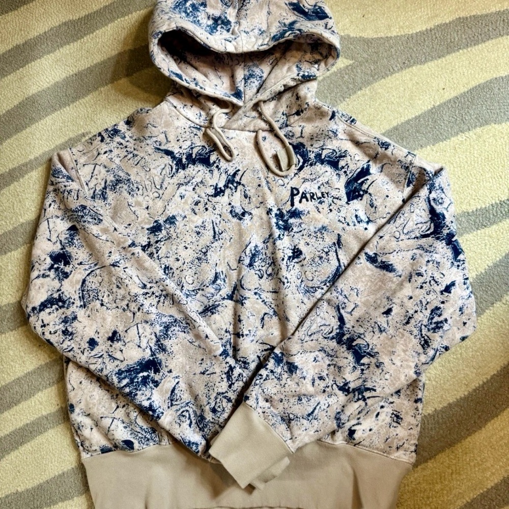 Adidas x Parley Grey Pink and Blue Hoodie. Size Small